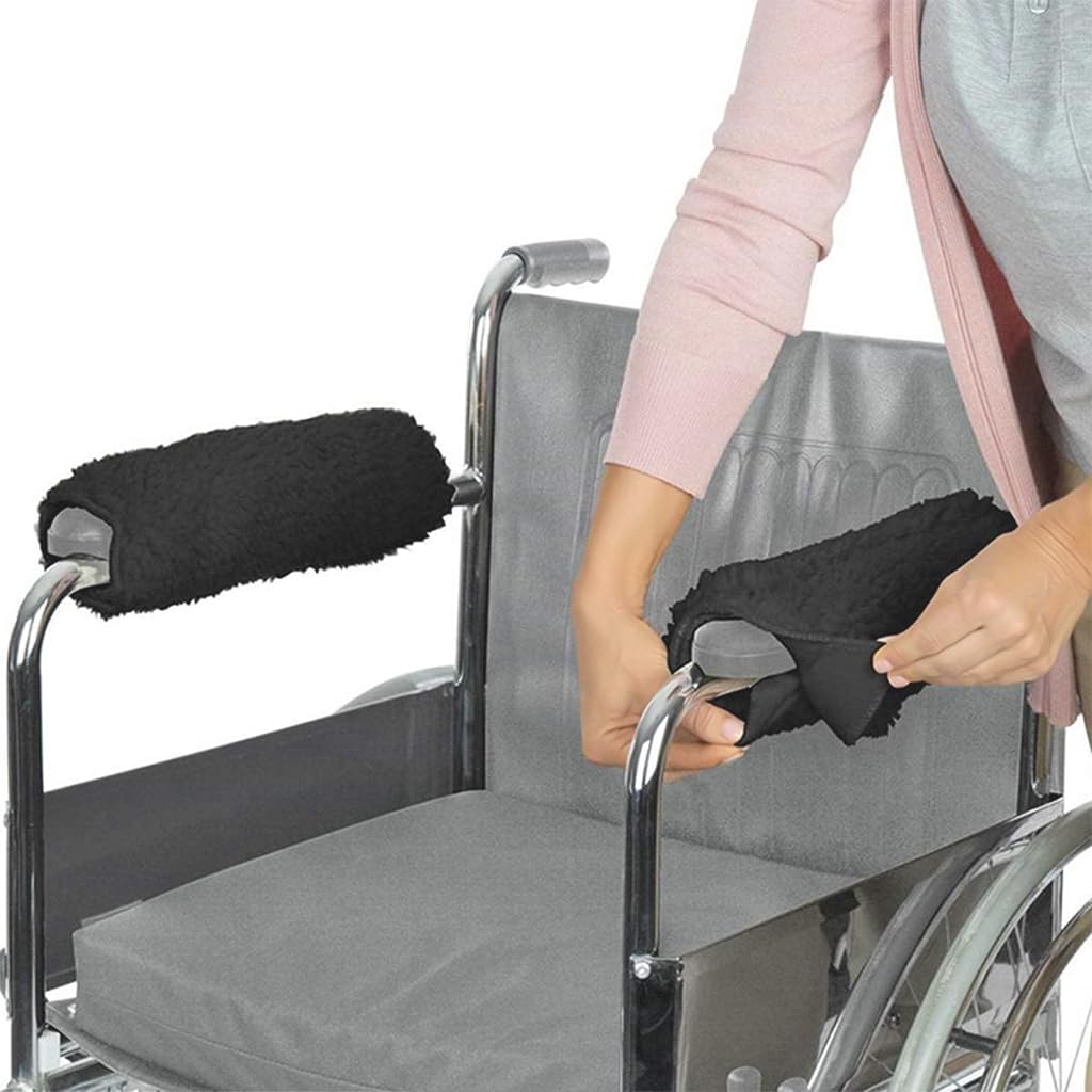 HANNEA 2Pcs Chair Armrest Pads Soft Arm Rest Chair Armrest Cover Padding Universal Comfort Support Cushion Accessories for Office Chair, Wheelchair, Toilet Handle HANNEA 2Pcs Chair Armrest Pads Soft Arm Rest Chair Armrest Cover Padding Universal Comfort Support Cushion Accessories for Office Chair, Wheelchair, Toilet Handle